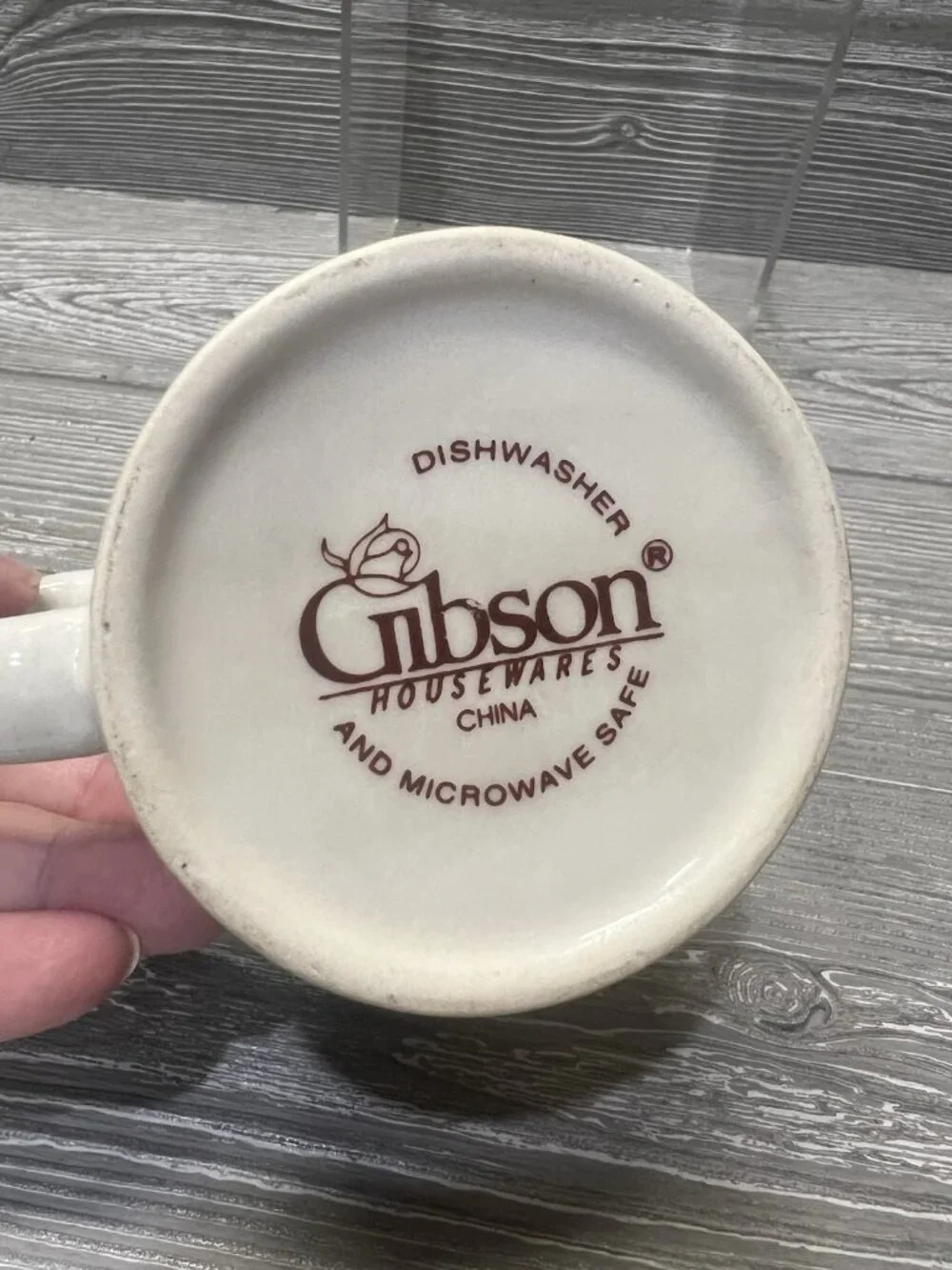 Gibson Housewares Water Mill Country Scene Coffee Mug Cup 3.75” Pastels